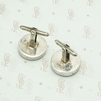 Sterling Disc Signed Taxco Cufflinks