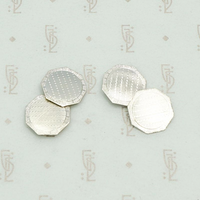 Two Tone Art Deco Cufflinks with Refined Detail