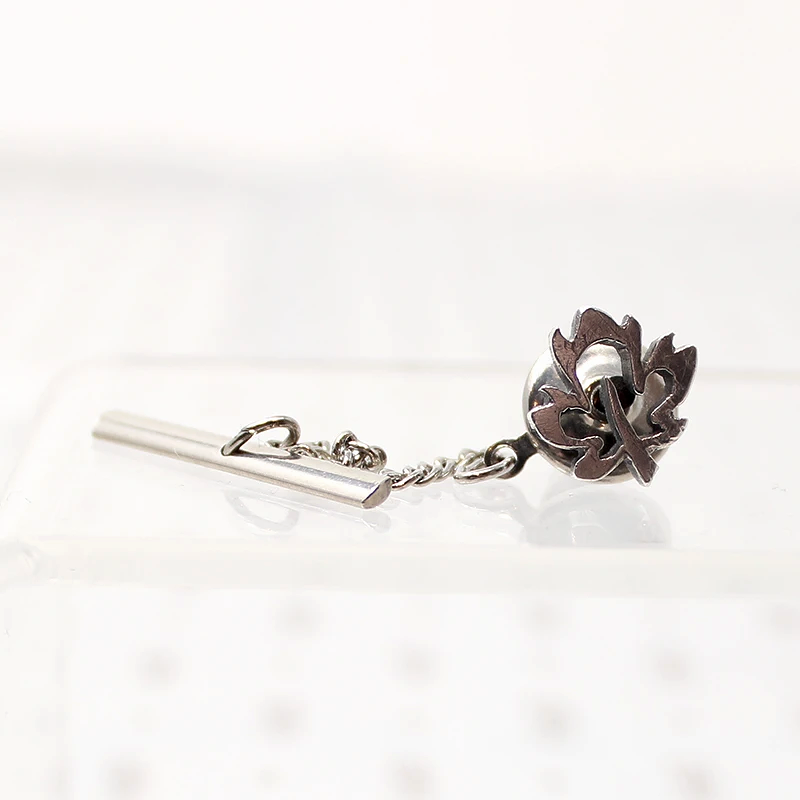 Maple Leaf Sterling Cufflink & Tie Tack Set