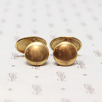 Woven Plaid Design Engraved 1940s Cufflinks