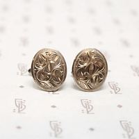 Engraved Silver Cufflinks with Western Flair