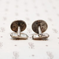 Engraved Silver Cufflinks with Western Flair