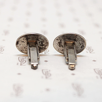 Engraved Silver Cufflinks with Western Flair