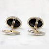 Buff Top Cut Onyx in Silver Cufflinks