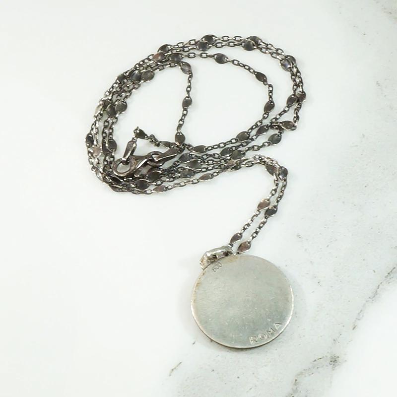 "Roma" St. Christopher Necklace in Silver