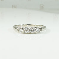 1940's Sparkling Diamond White Gold Band
