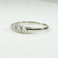 1940's Sparkling Diamond White Gold Band
