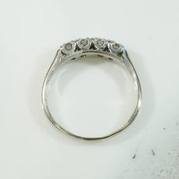 1940's Sparkling Diamond White Gold Band