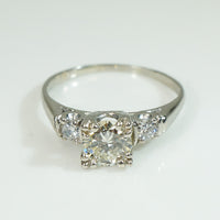1940's White Gold Diamond Engagement Ring