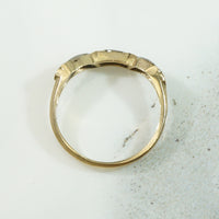 Curved Floral Two Tone Vintage Band