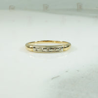 Petite Vintage Gold Diamond Band