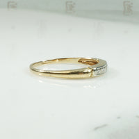 Petite Vintage Gold Diamond Band
