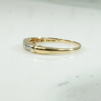 Petite Vintage Gold Diamond Band
