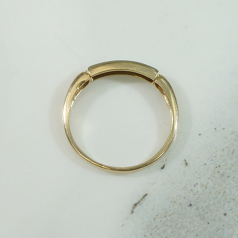 Petite Vintage Gold Diamond Band