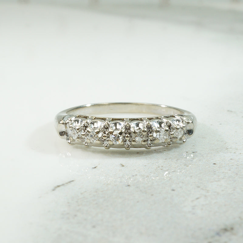 Lovely Vintage White Gold Diamond Band
