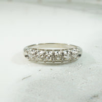 Lovely Vintage White Gold Diamond Band