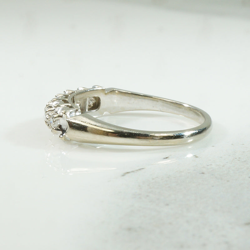 Lovely Vintage White Gold Diamond Band