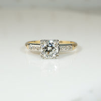 Gorgeous Gold 2-tone 1930's Engagement Ring