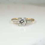 Gorgeous Gold 2-tone 1930's Engagement Ring