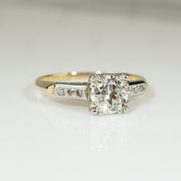 Gorgeous Gold 2-tone 1930's Engagement Ring