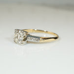 Gorgeous Gold 2-tone 1930's Engagement Ring