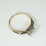 Gorgeous Gold 2-tone 1930's Engagement Ring