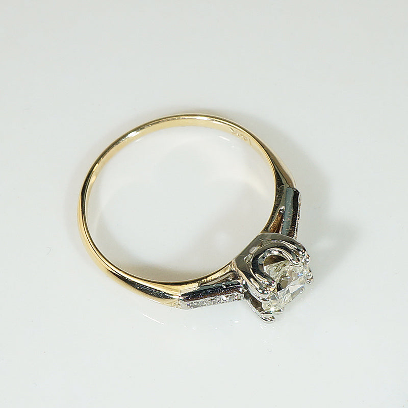 Gorgeous Gold 2-tone 1930's Engagement Ring