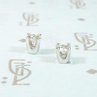 Petite Vintage Diamond Studs with 0.15tcw