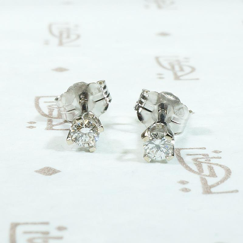 Petite Vintage Diamond Studs with 0.15tcw