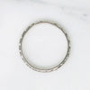 Bright 14k White Gold Forget Me Not Wedding Band