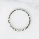 Bright 14k White Gold Forget Me Not Wedding Band