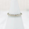 Bright 14k White Gold Forget Me Not Wedding Band