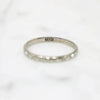Bright 14k White Gold Forget Me Not Wedding Band