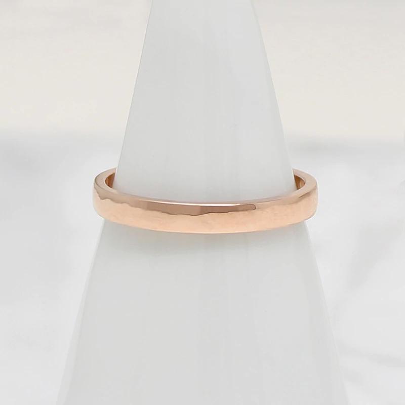 Pretty Pastel Rose Gold Wedding Band