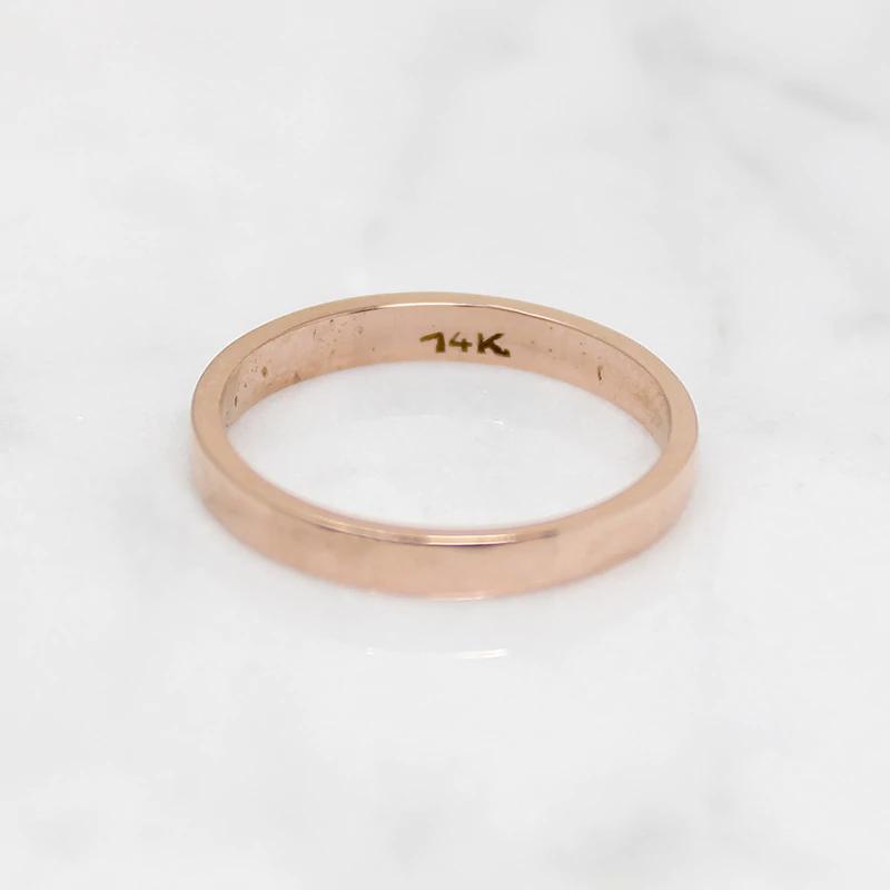 Pretty Pastel Rose Gold Wedding Band