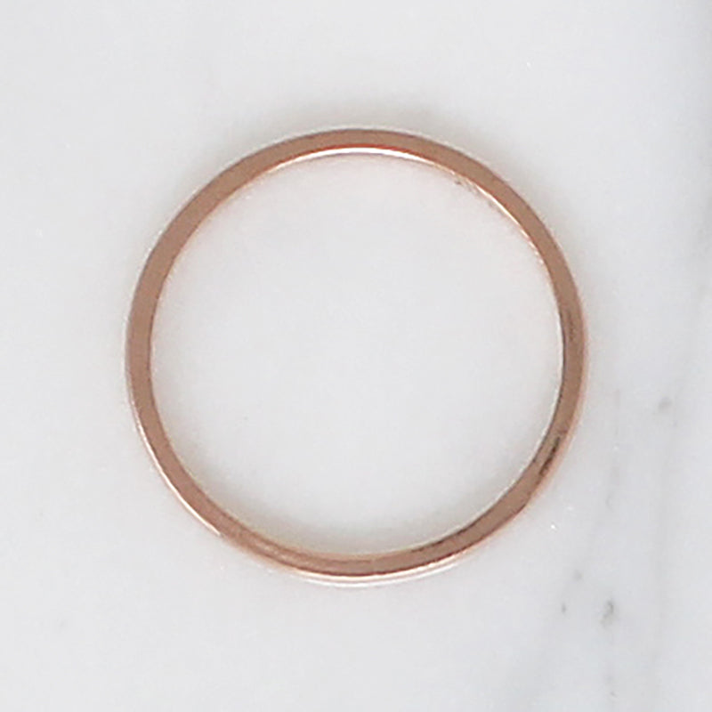 Pretty Pastel Rose Gold Wedding Band