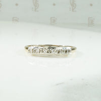 Two-Tone Gold and Six Diamond Band
