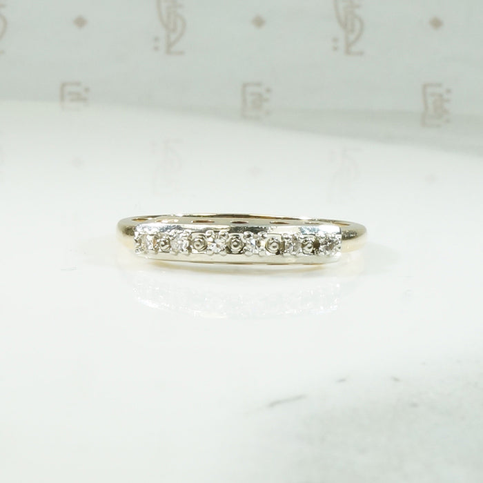 Two-Tone Gold and Six Diamond Band