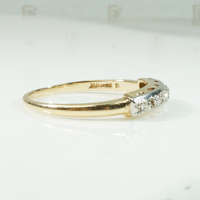 Two-Tone Gold and Six Diamond Band