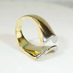 Bold Gold Modernist Diamond Ring by Gutsneider