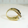 Bold Gold Modernist Diamond Ring by Gutsneider