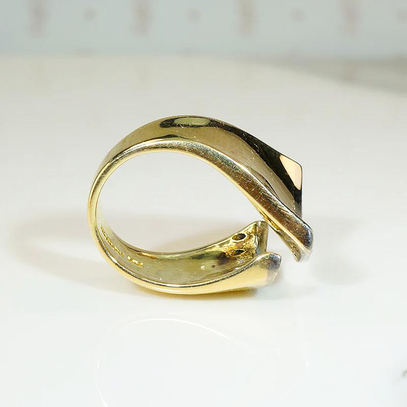 Bold Gold Modernist Diamond Ring by Gutsneider