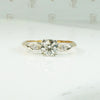 Sculpted 1940's Two Tone Gold Engagement Ring