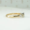 Sculpted 1940's Two Tone Gold Engagement Ring