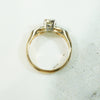 Sculpted 1940's Two Tone Gold Engagement Ring