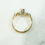 Sculpted 1940's Two Tone Gold Engagement Ring