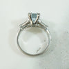 Vintage Platinum Aquamarine Diamond Engagement Ring