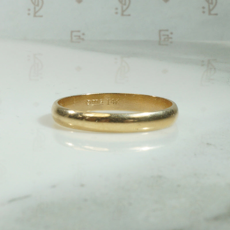 Vintage Yellow Gold Wedding Band