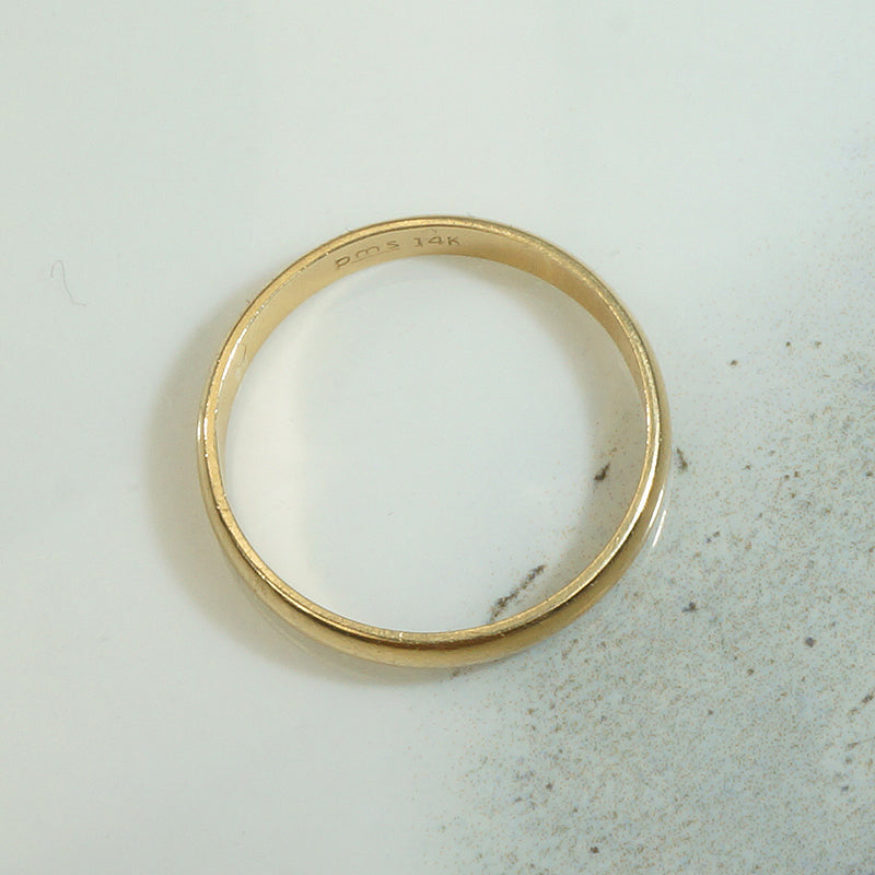 Vintage Yellow Gold Wedding Band