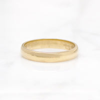 Slim Half Round Gold Wedding Band